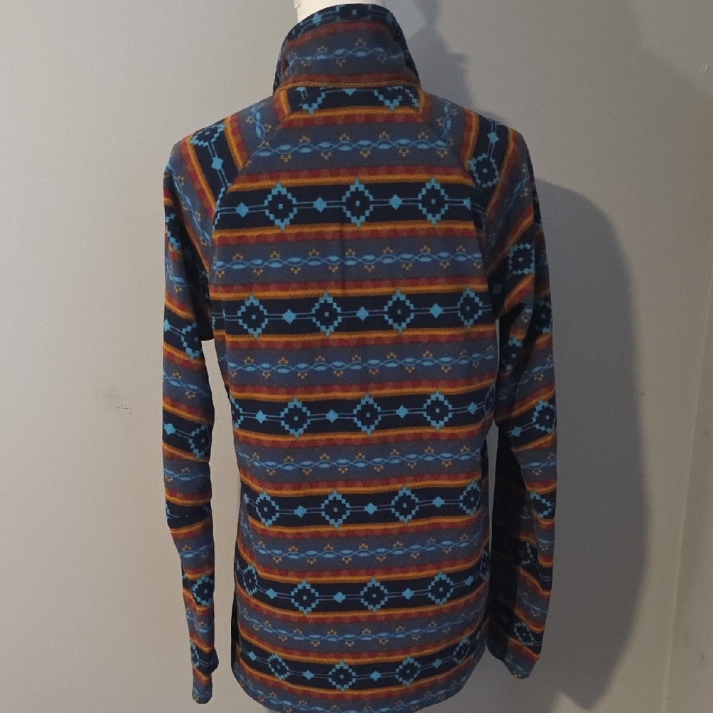 Eddie Bauer Multicolor Patterned Quarter-Zip Swea… - image 2